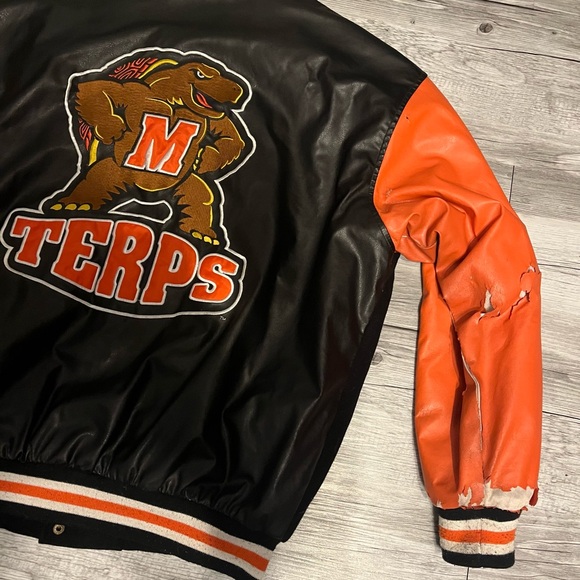 Vintage Steve & Barry’s Varsity Jacket - Maryland Terps College - Picture 4 of 4